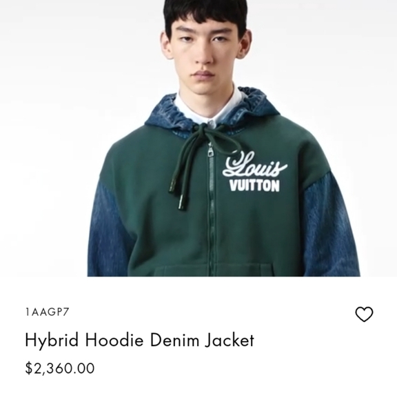 Authentic Louis Vuitton Hybrid Hoodie Denim Jacket - Picture 10 of 10